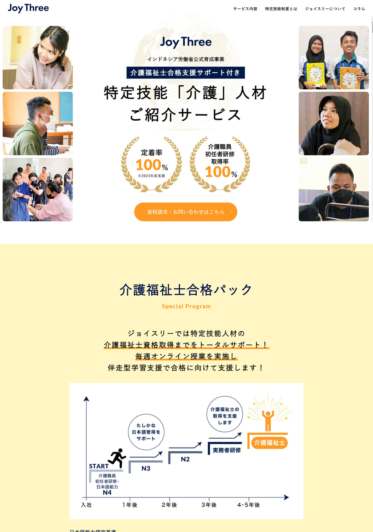 介護人材紹介サービスサイト制作